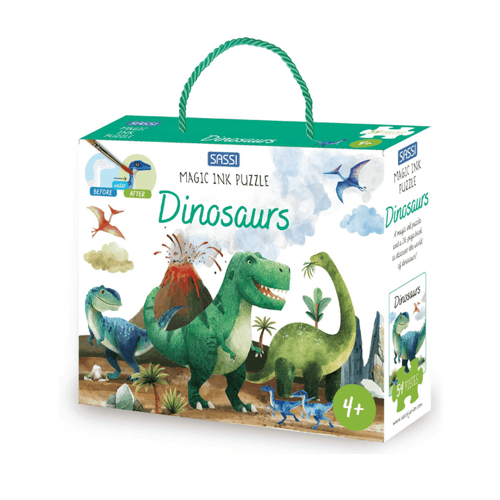 Sassi Magic Water Puzzle &amp; Book Set - Dinosaurs