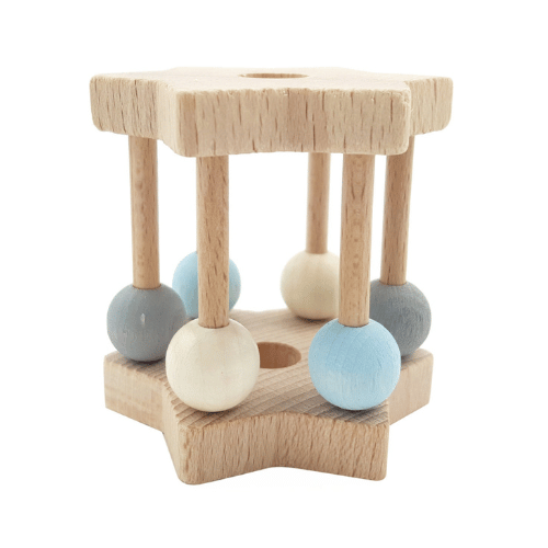 Hess-Spielzeug Rattle Star Natural Blue