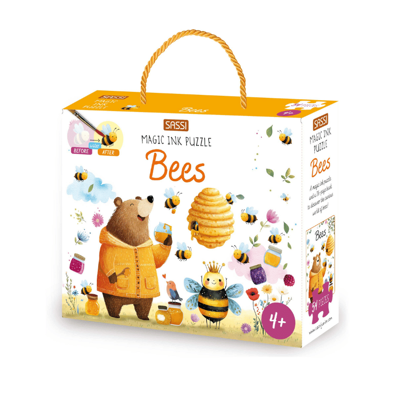 Sassi Magic Water Puzzle &amp; Book Set - Bees