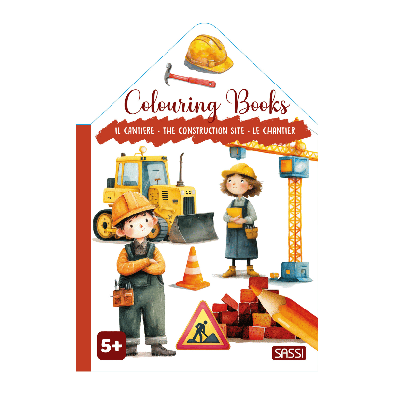 Sassi Colouring Book House - Construction Site