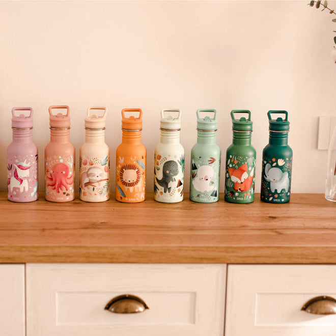 Sassi Vacuum Insulated Stainless Steel Drink Bottle 350 ml - Munchy the Bear
