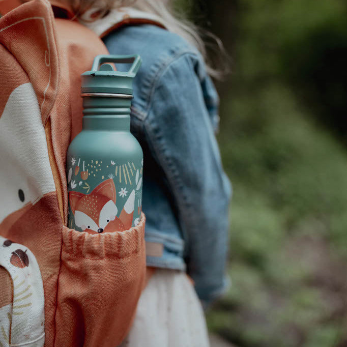 Sassi Stainless Steel Drink Bottle 500 ml - Crunchy The Fox