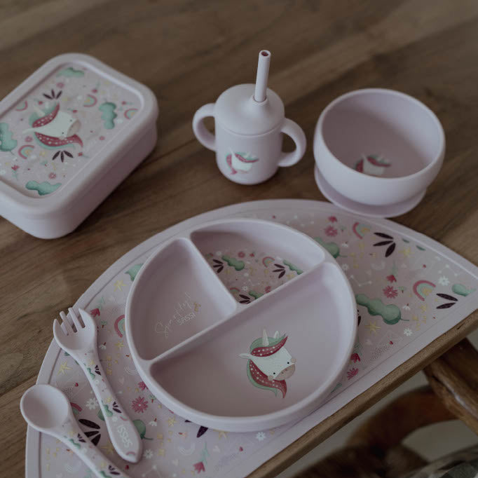 Sassi Silicone Meal Bowl Set - Sparkly The Unicorn