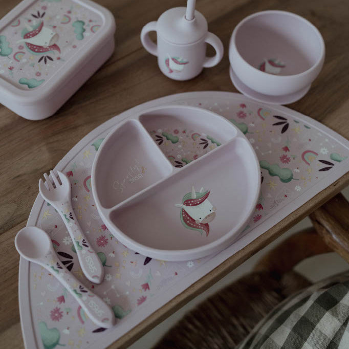 Sassi Silicone Meal Plate - Sparkly The Unicorn