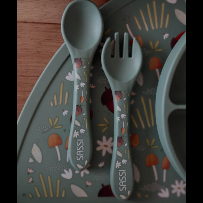 Sassi Silicone Cutlery Set - Crunchy The Fox