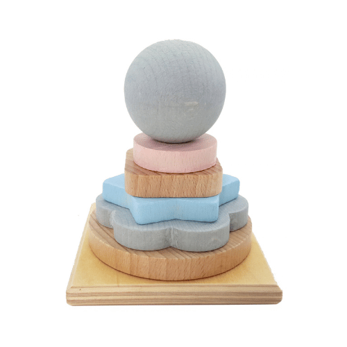 Hess-Spielzeug Stacking Tower Natural