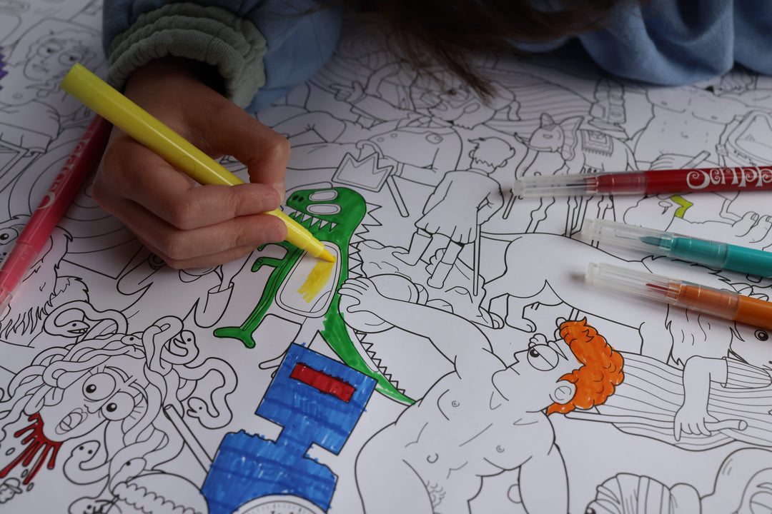 ColourAway Colouring In Poster Kit - 100 Arts