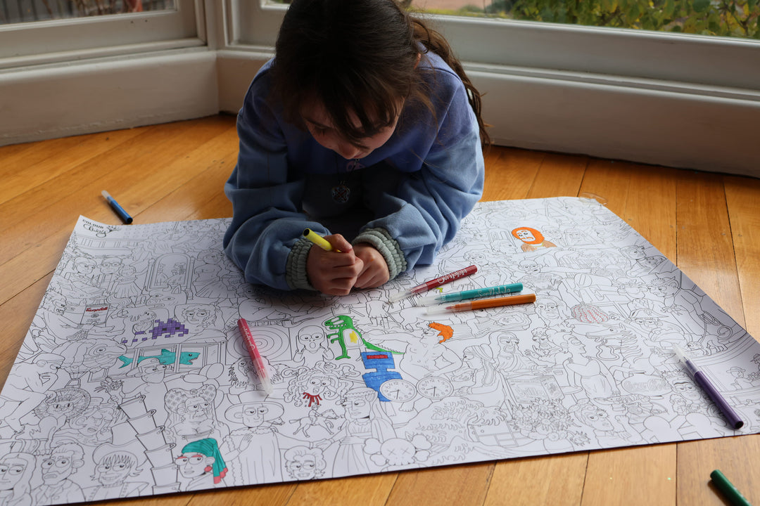 ColourAway Colouring In Poster Kit - 100 Arts