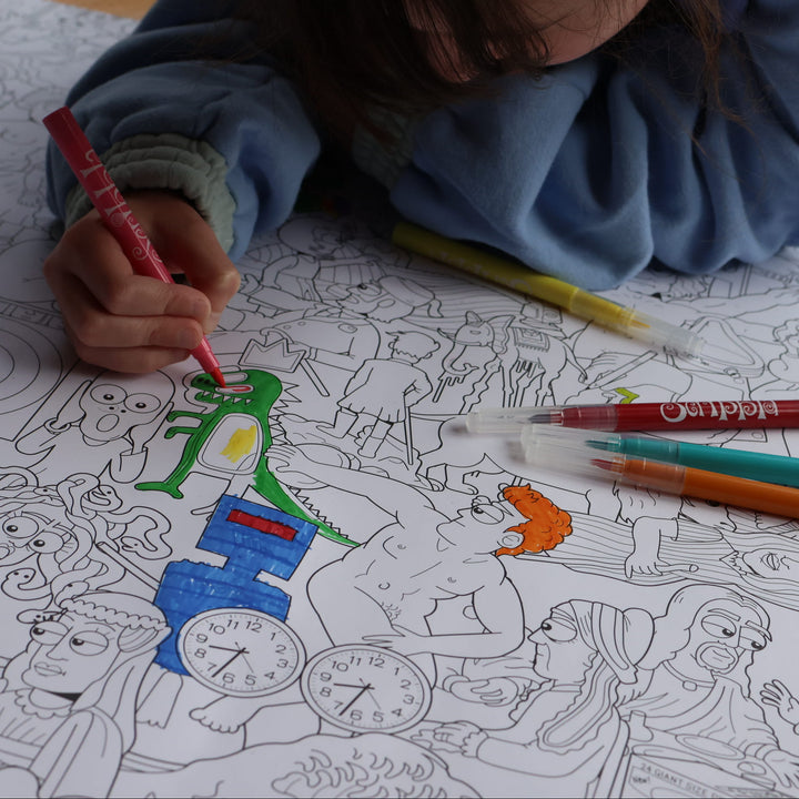 ColourAway Colouring In Poster Kit - 100 Arts