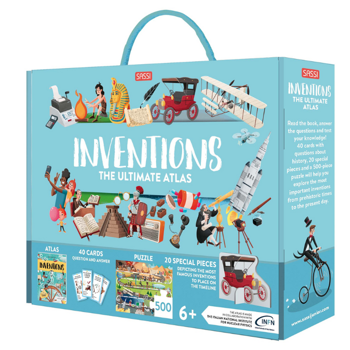 Sassi The Ultimate Atlas and Puzzle Set - Inventions, 500 pcs