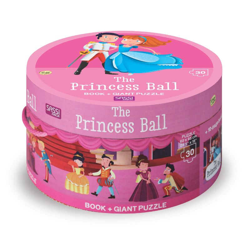 Sassi Book and Giant Puzzle  - The Princess Ball, 30 pcs