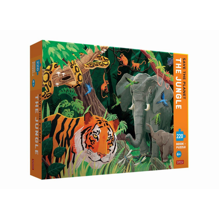 Sassi Save the Planet - The Jungle Puzzle and Book Set, 220 pcs