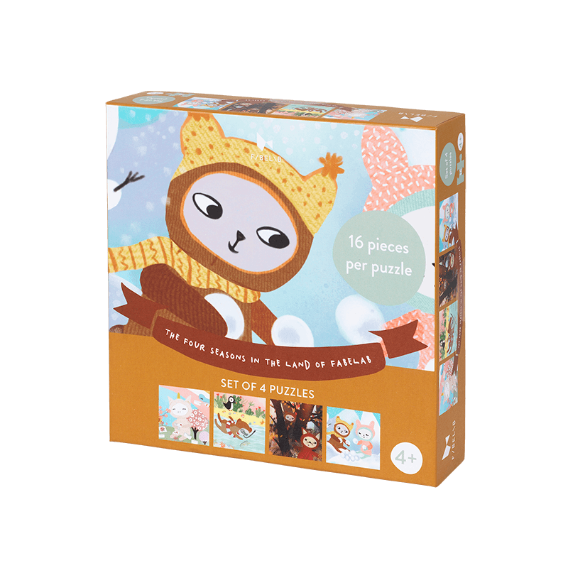 Fabelab - Puzzle 4 Seasons - Set of 4 puzzles - 16 pcs./each