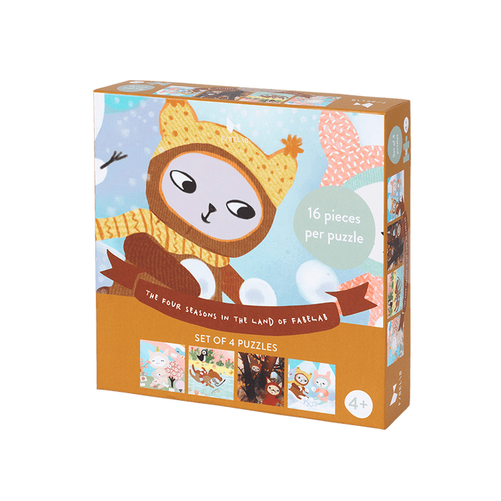 Fabelab - Puzzle 4 Seasons - Set of 4 puzzles - 16 pcs./each