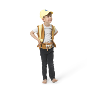 Fabelab - Dress Up - Builder Set - Ochre-Pale Yellow, 3-6 years