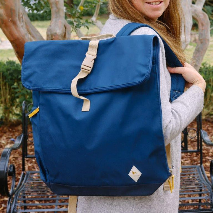 Fabelab - On-The-Go Parent Eco Laptop and Baby Backpack, Navy