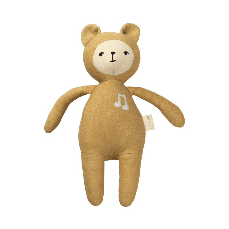 Fabelab - Buddy - Melody Bear - Caramel with Lullaby Music Box, 28 cm Default Title