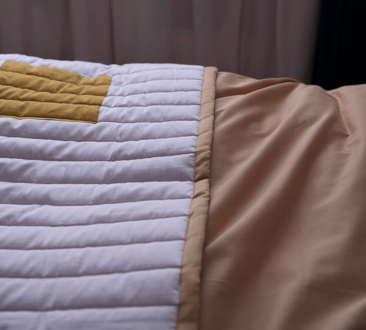 Fabelab - Quilted Blanket Graphic - Caramel, 200 cm