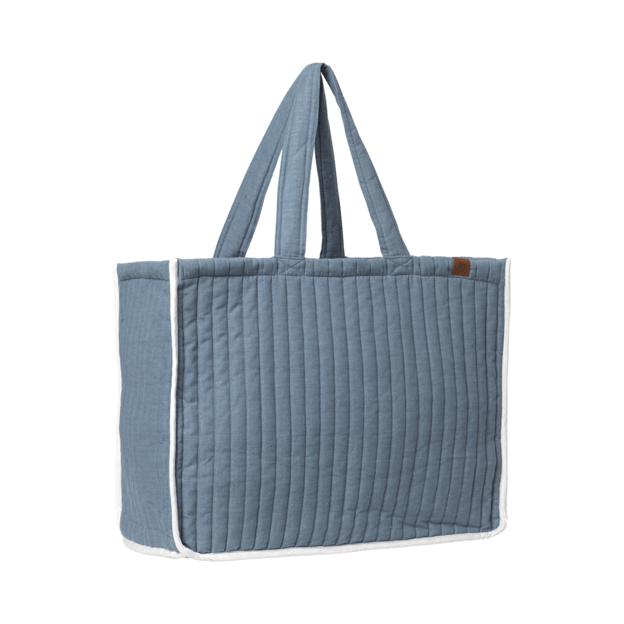 Fabelab - Quilted Weekend Storage Bag - Chambray Blue Spruce, 60 cm
