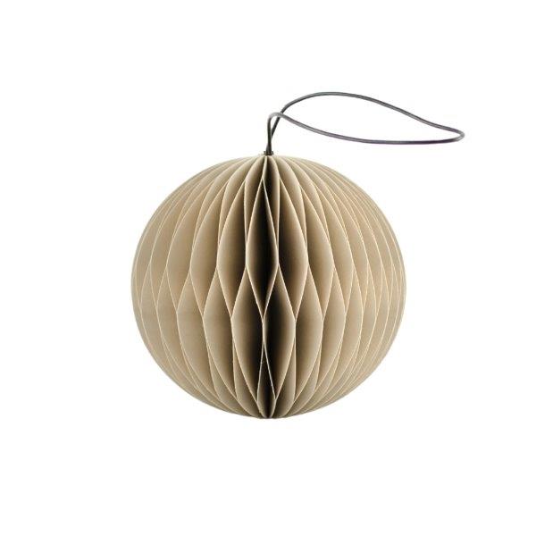 Nordic Rooms - Christmas Linen Paper Sphere Ornament, 8.5 cm