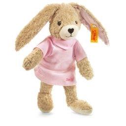 Steiff Soft Cuddly Hoppel Organic Cotton Rabbit, Pink, 20 cm