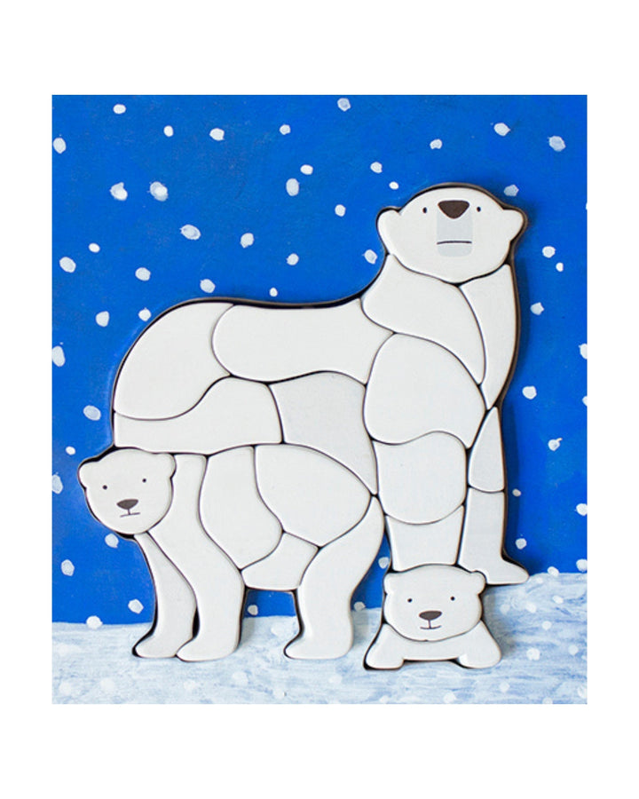 Eguchi Wooden Polar Bear Puzzle, 25 cm
