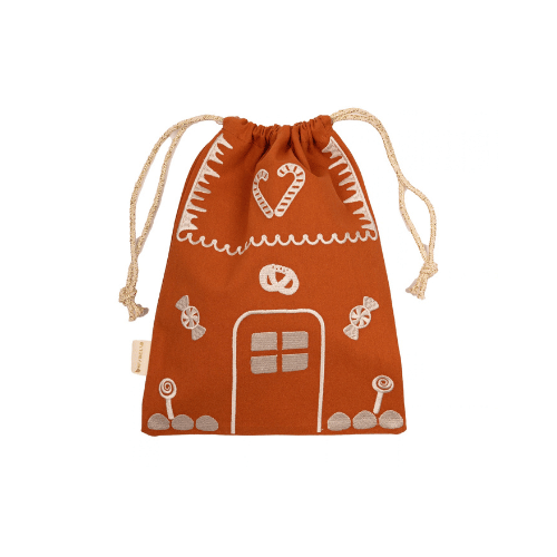 Fabelab Christmas - Gift Bag, Gingerbread House, 30 cm