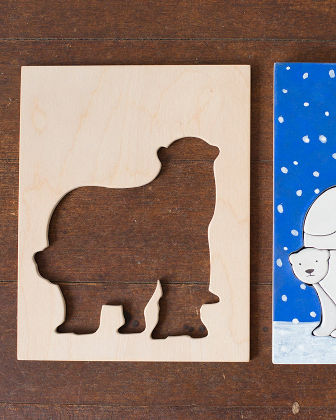 Eguchi Wooden Polar Bear Puzzle, 25 cm