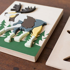 Eguchi Wooden Reindeer Puzzle, 25 cm