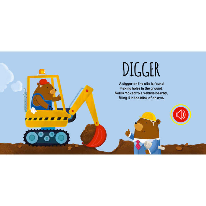 Sassi Sound Book - Construction Site Vehicles