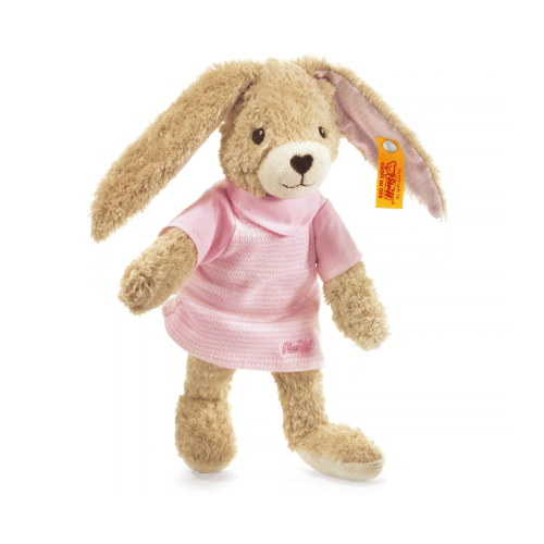Steiff Soft Cuddly Friends - Hoppel Organic Cotton Rabbit, Pink, 20 cm