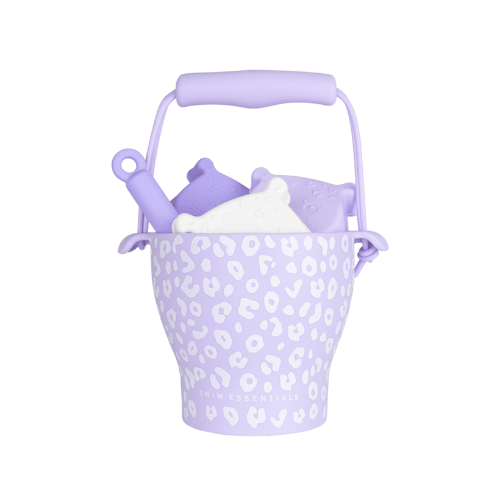 Swim Essentials Beach Bucket Set - Leopard Lilac
