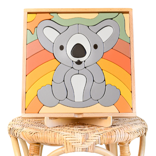 Stellavan & Papa - 3-in-1 Large Block Puzzle, Koala