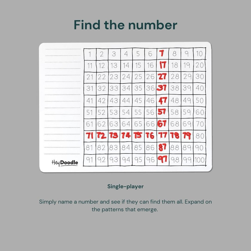 HeyDoodle - Classic Colouring &amp; Doodle Mat - 100 Squares