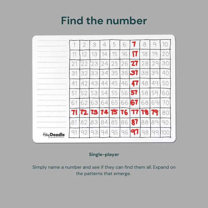 HeyDoodle - Classic Colouring &amp; Doodle Mat - 100 Squares