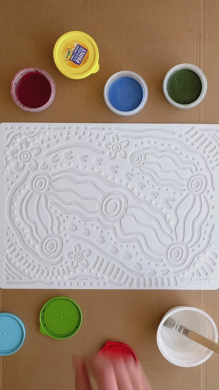 HeyDoodle - Sensory Colouring &amp; Doodle Mat - Whispering Waters