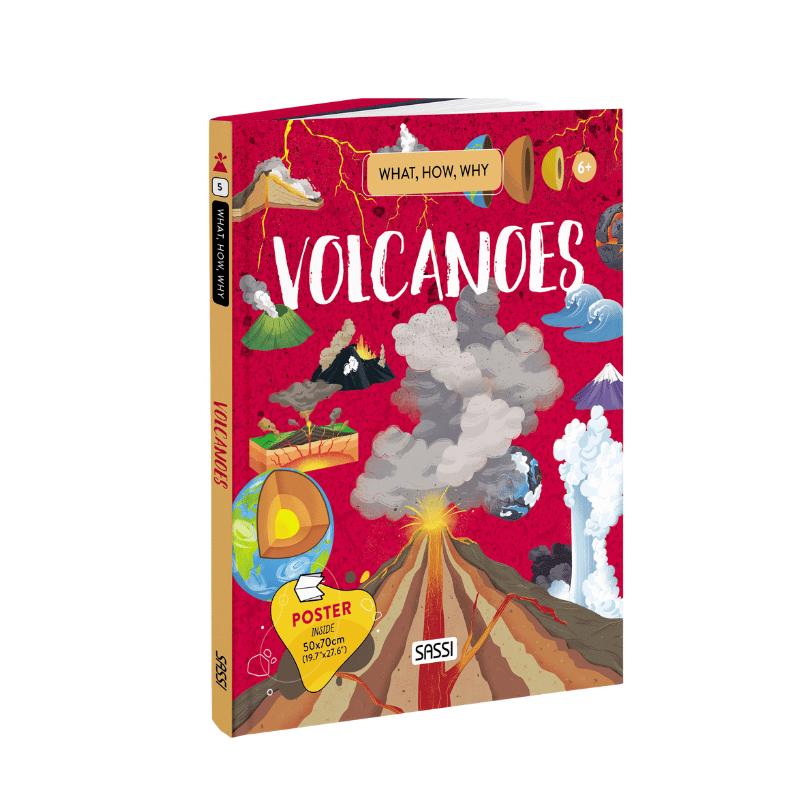 Sassi What How and Why Volcanoes Book and Poster