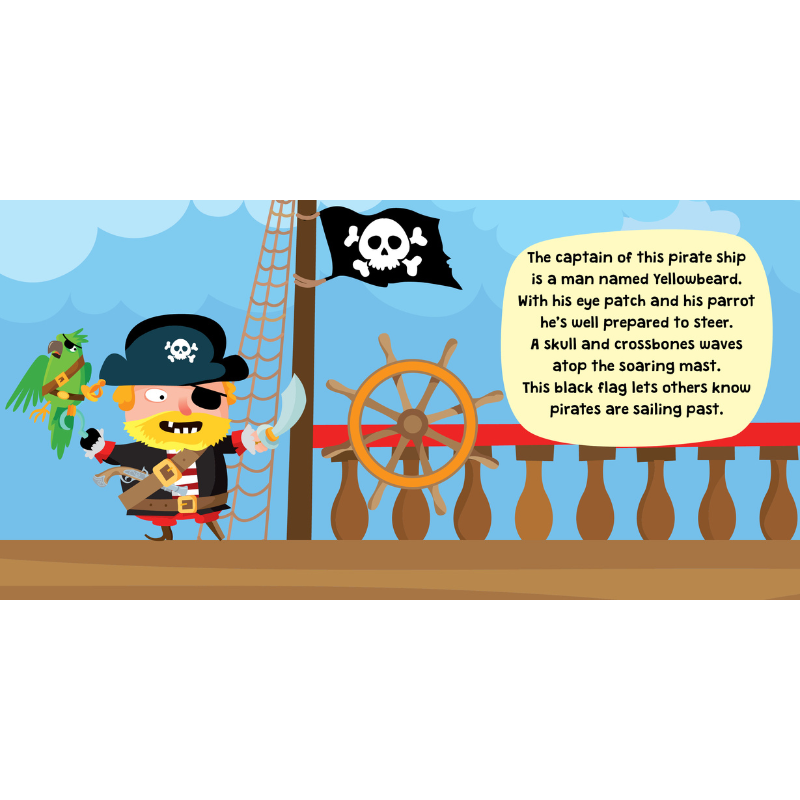 Sassi Book and Giant Puzzle  - Pirates,  30 pcs
