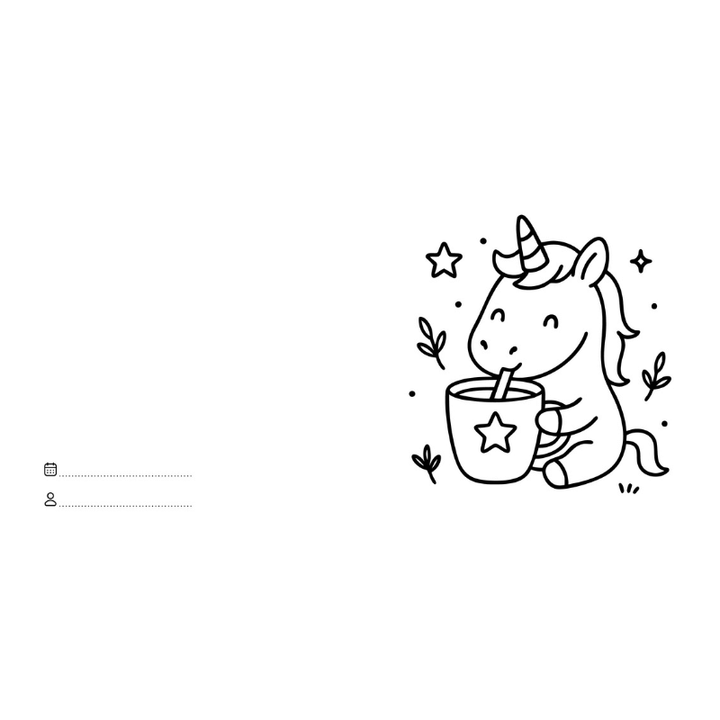 Sassi Colouring Book Square - Unicorns
