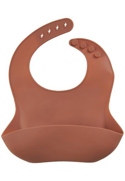 Mikk-line Silicone Bibs, 2 pcs -  Burlwood/Russet