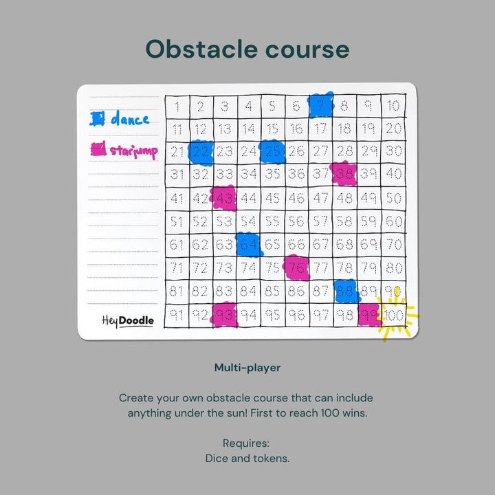 HeyDoodle - Classic Colouring &amp; Doodle Mat - 100 Squares