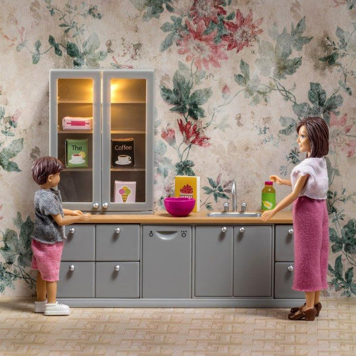 Lundby Doll House Furniture - Kitchen Counter, Sink & Dishwasher Set