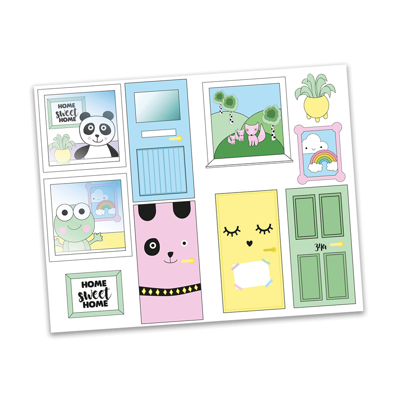 Lundby Doll House - Creative House Sticker Sheet - Windows and Doors