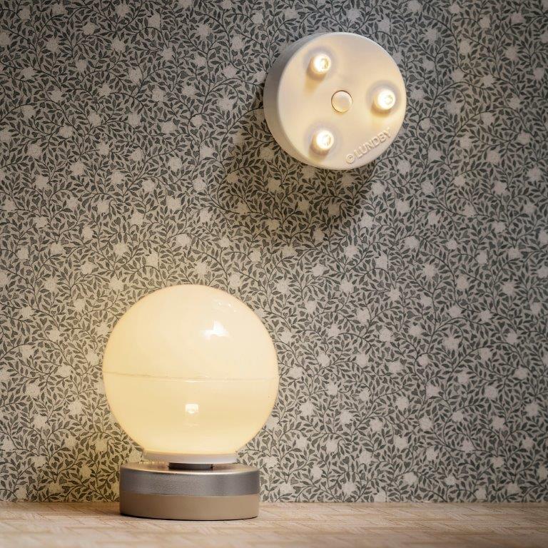 Lundby Doll House Accessories - Spotlight & Ceiling Lamps - Battery Operated