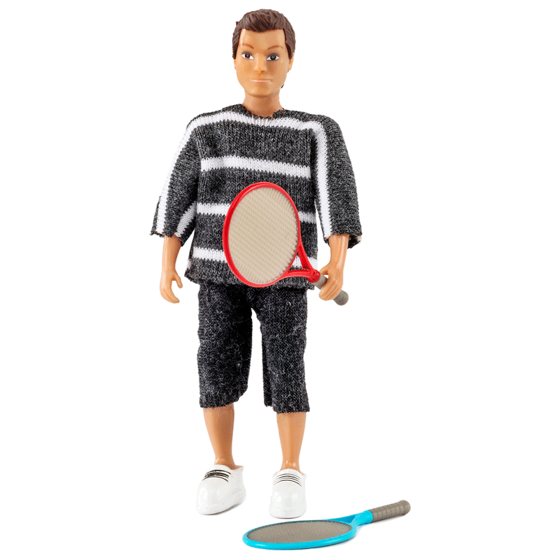 Lundby Doll House Doll - Father & Tennis Racquets