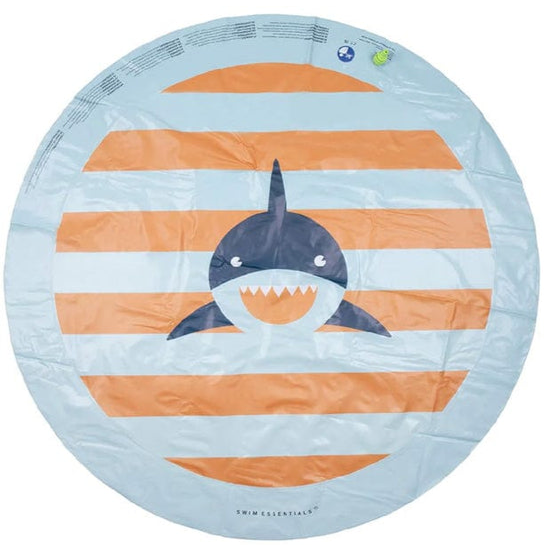 Swim Essentials Sprinkler Mat, Shark, 150 cm