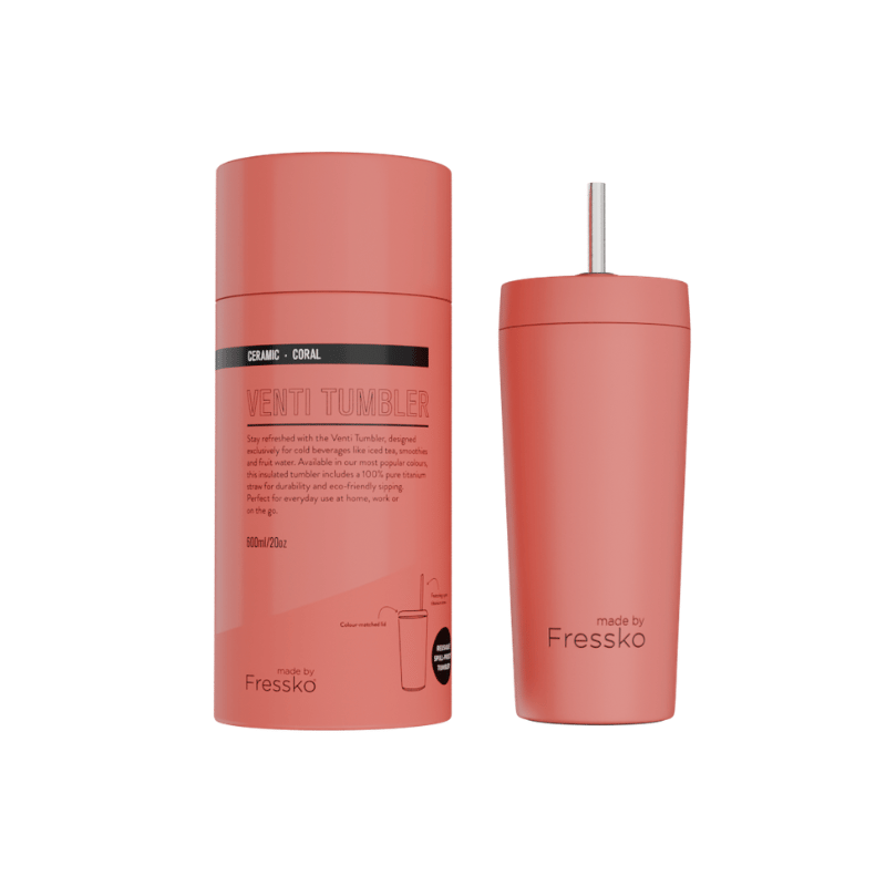 Fressko Venti Ceramic Tumbler 600 ml, Coral