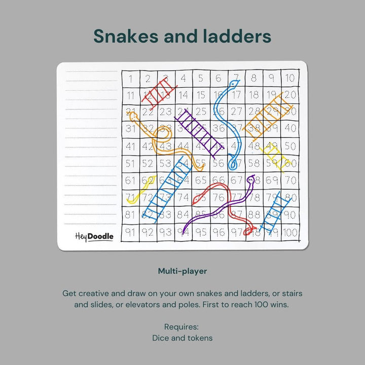 HeyDoodle - Classic Colouring &amp; Doodle Mat - 100 Squares