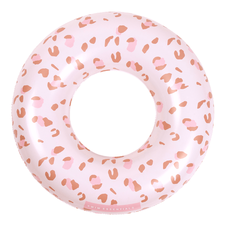 Swim Essentials Inflatable Swim Ring - Old pink leopard, 55 cm