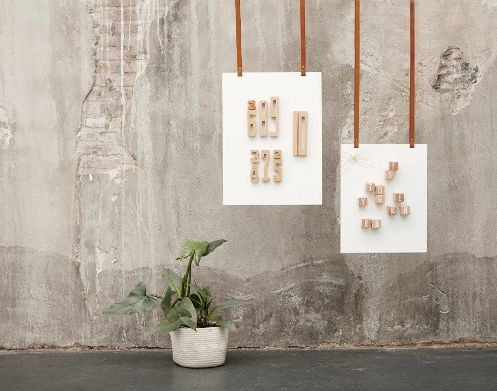 by Astrup- Wooden Number and Letter Building Blocks, 16 pcs